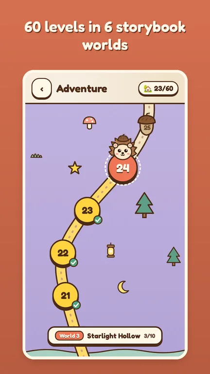 Adventure map with storybook worlds