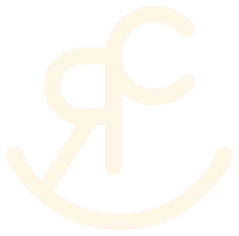 Copper Roan brand mark: a rocking CR ranch brand